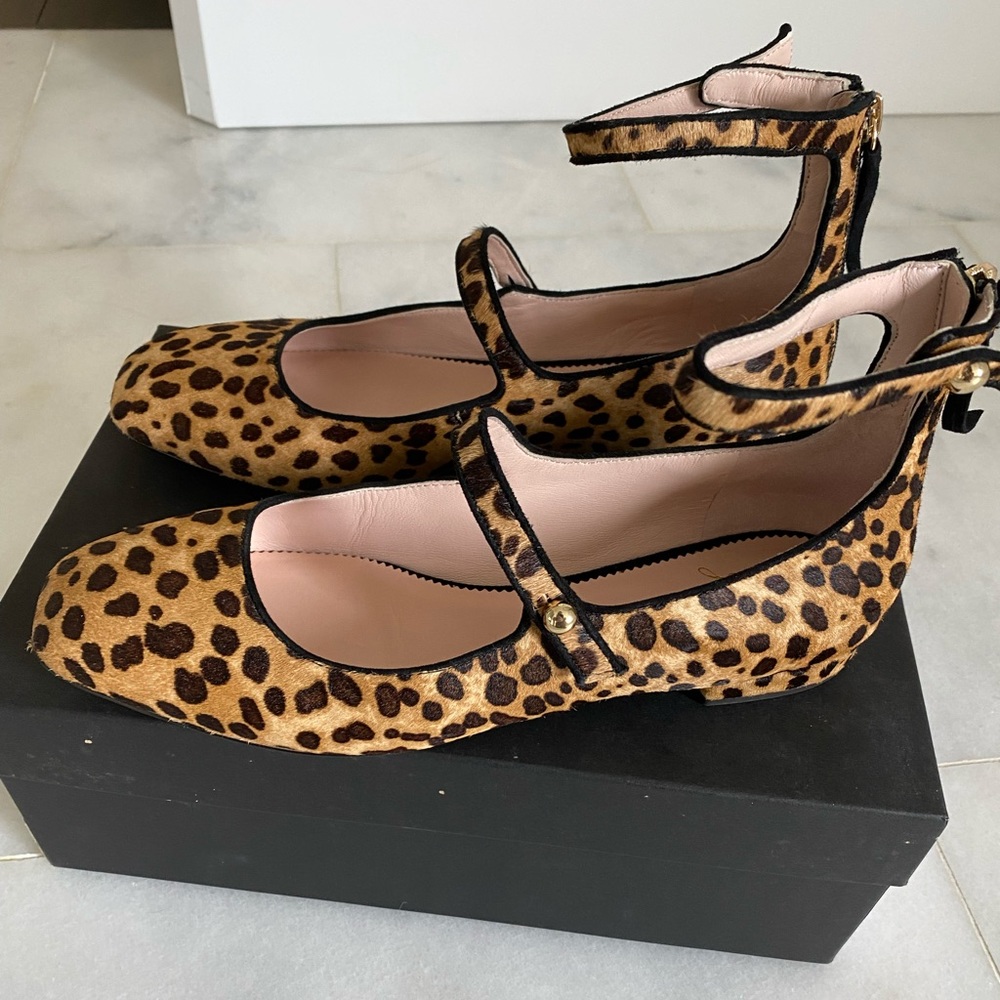 J.Crew Ballet Strap in Calf hair sz 8.5 EUC